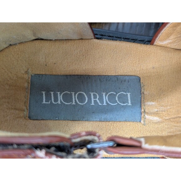 Lucio Ricci Mens Fisherman Dress Sandals Brown Leather Vent Toe Shoes Sz 9 main image 13